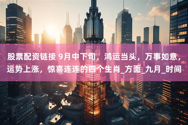 股票配资链接 9月中下旬，鸿运当头，万事如意，运势上涨，惊喜连连的四个生肖_方面_九月_时间